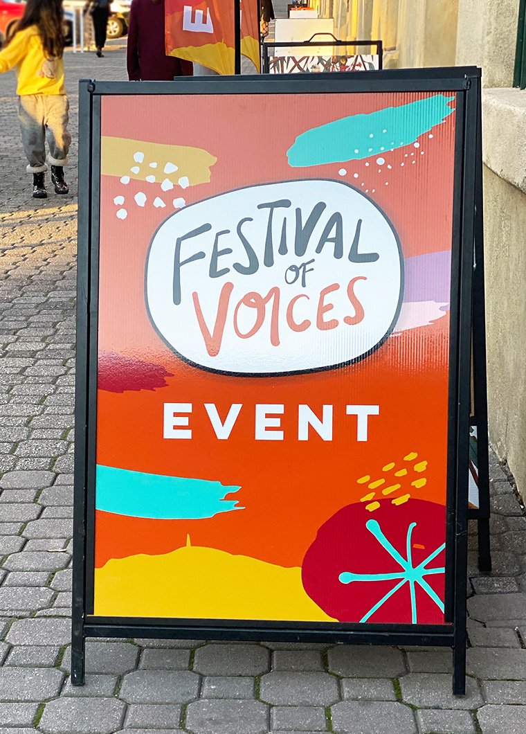 Festival of Voices 2021 - Sandwich Board